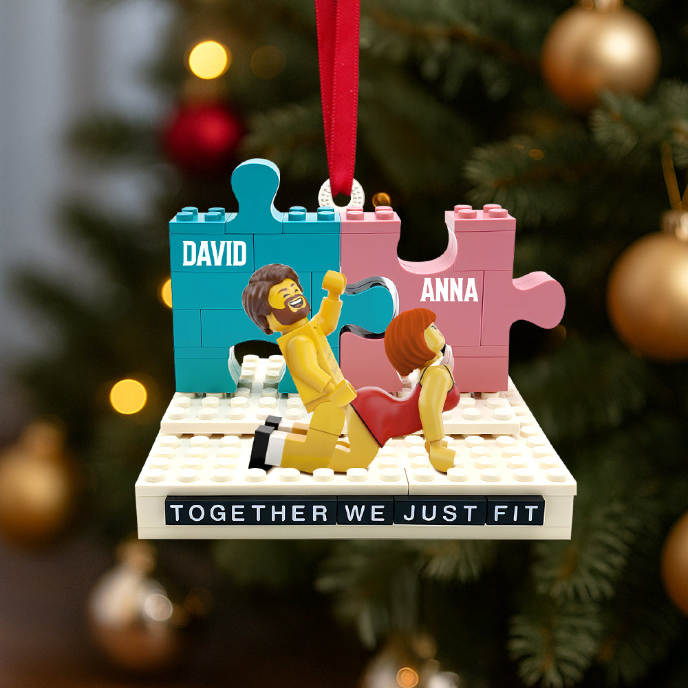 Together We Just Fit - Personalized Couple Ornament