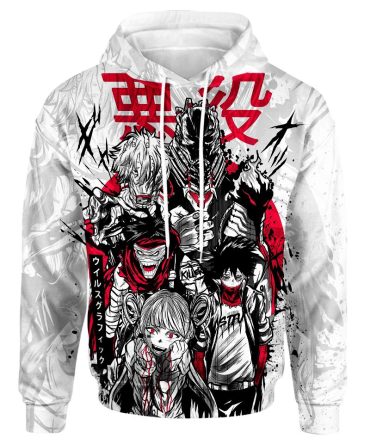 My Hero Academia T-Shirt Boku No Hero Academia Villians Dabi Toga White T-Shirt Hoodie