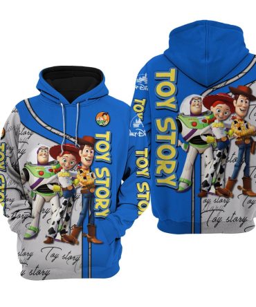Disney Hoodie Toy Story Woody Buzz Jessie Blue Hoodie
