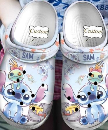 Lilo & Stitch Crocs Custom Cartoon Print Clogs For Kids - Personalized Comfort And Style Footwear