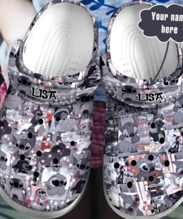 Lilo & Stitch Crocs Custom Name Cartoon Clogs – Personalized Comfort Shoes For Kids & Adults