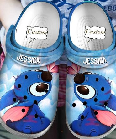 Lilo & Stitch Crocs Custom Blue Cartoon Character Clogs - Personalized Kids' Comfortable Slip-Ons