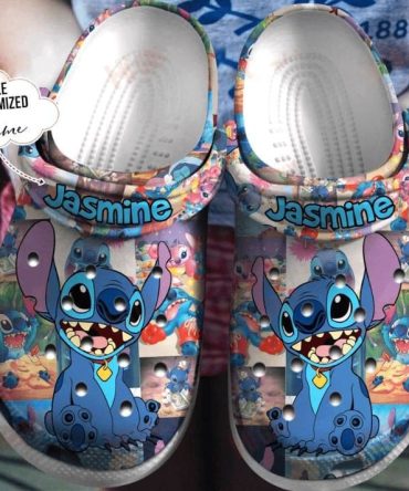 Lilo & Stitch Crocs Custom Name Cartoon Character Clogs - Personalized Fun Footwear For Kids & Adults