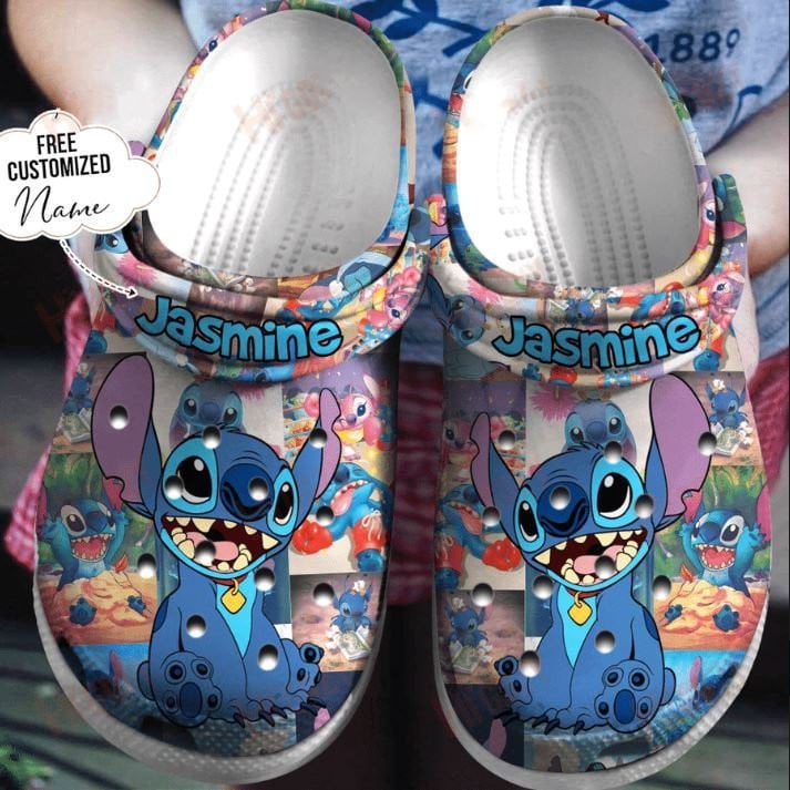 Lilo & Stitch Crocs Custom Name Cartoon Character Clogs - Personalized Fun Footwear For Kids & Adults