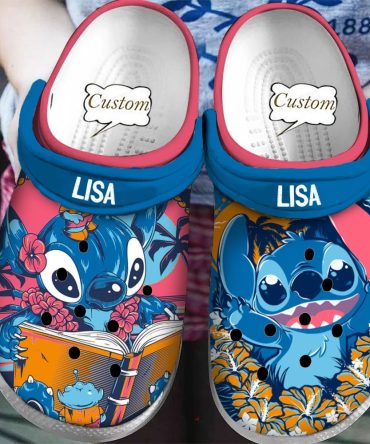 Lilo & Stitch Crocs Custom Kids Clogs With Cute Cartoon Print - Personalized Name For Fun & Comfort