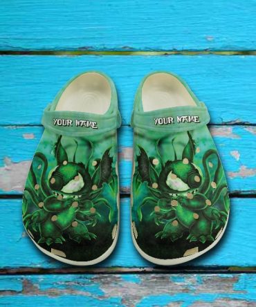 Lilo & Stitch Crocs Customizable Fantasy Creature Green Clogs – Personalized Comfort Footwear