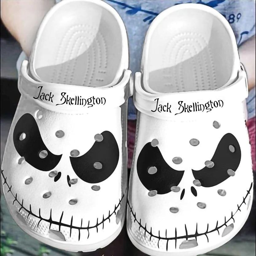 The Nightmare Before Christmas Movies Crocs Spooky Jack Skellington Clogs – Comfy Footwear For Fans