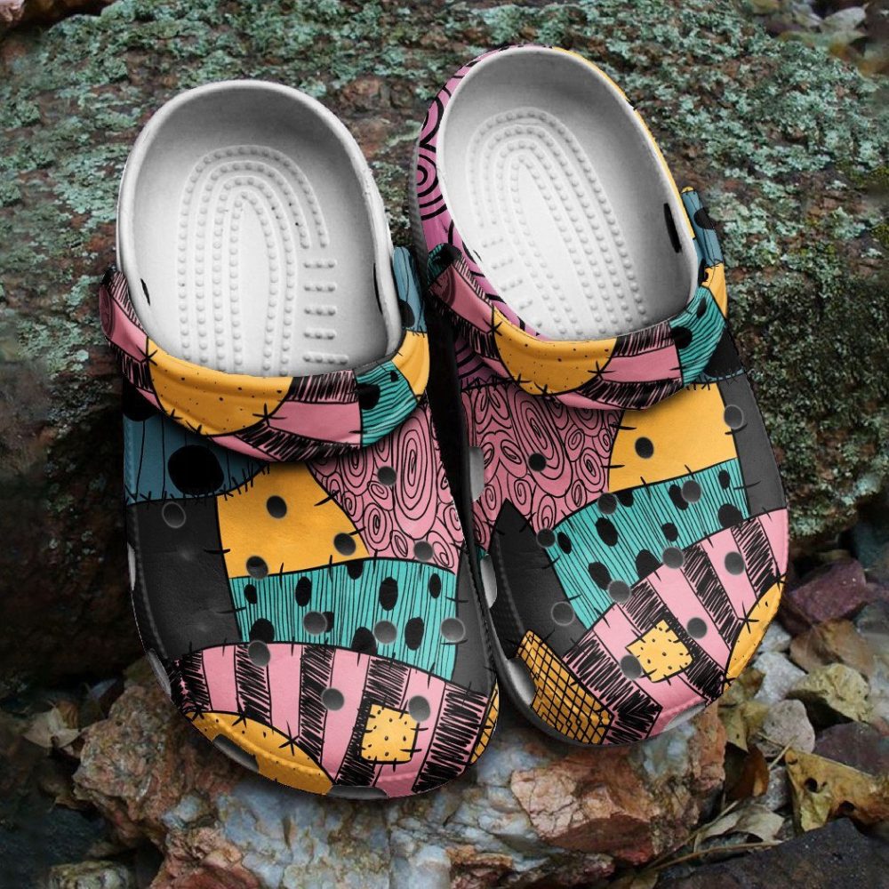 The Nightmare Before Christmas Movies Crocs Unisex Colorful Patchwork Clogs – Comfortable, Stylish, And Durable Footwear