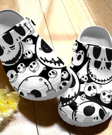 The Nightmare Before Christmas Movies Crocs Spooky Skull Graphic Clogs – Comfortable  Footwear For Adults & Teens