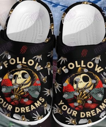 The Nightmare Before Christmas Movies Crocs Follow Your Dreams Skull Clogs – Unique & Comfy Footwear For Bold Style