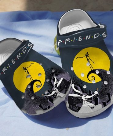 The Nightmare Before Christmas Movies Crocs Stylish Friends Clogs - Unique Comfort With Iconic Dark Moon Design