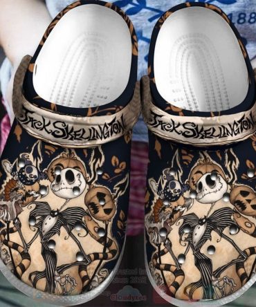 The Nightmare Before Christmas Movies Crocs Step Into Spooky Style: Jack Skellington Graphic Clogs – Perfect For Fans & Comfort Seekers