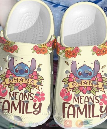 Lilo & Stitch Crocs Fun Floral Cartoon Character Clogs - Ohana Means Family Design - Comfortable Slip-On Shoes
