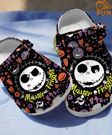 The Nightmare Before Christmas Movies Crocs Spooky  Clogs - Master Fright Design , Comfy & Fun Footwear For Trick-Or-Treating