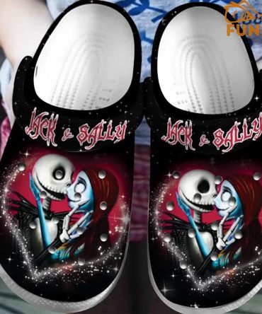 The Nightmare Before Christmas Movies Crocs Jack & Sally Themed Clogs – Comfy  Slippers For Fans