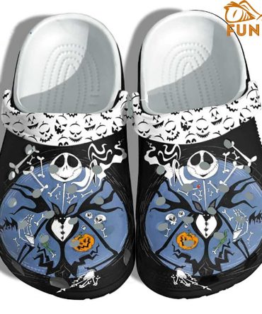 The Nightmare Before Christmas Movies Crocs Spooky  Skeleton Clogs - Comfortable, Fun, Unique Design For Kids & Adults