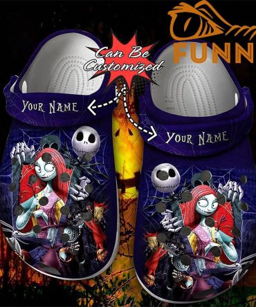 The Nightmare Before Christmas Movies Crocs Customizable -Themed Clogs – Add Your Name For A Spooky Style!