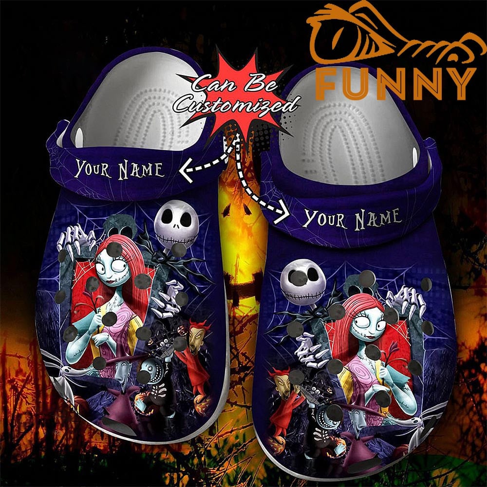 The Nightmare Before Christmas Movies Crocs Customizable -Themed Clogs – Add Your Name For A Spooky Style!