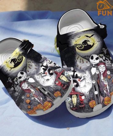 The Nightmare Before Christmas Movies Crocs Spooky  Cartoon Clogs – Comfortable & Stylish Footwear For Kids & Adults