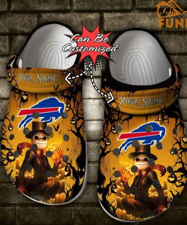 The Nightmare Before Christmas Movies Crocs Custom -Themed Buffalo Logo Clogs – Personalized Name Option!