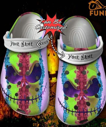 The Nightmare Before Christmas Movies Crocs Customizable Skull-Themed Colorful Clogs - Add Your Name For A Unique Style!