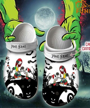 The Nightmare Before Christmas Movies Crocs Custom  Horror-Themed Clogs - Personalize Your Style With Spooky Design!
