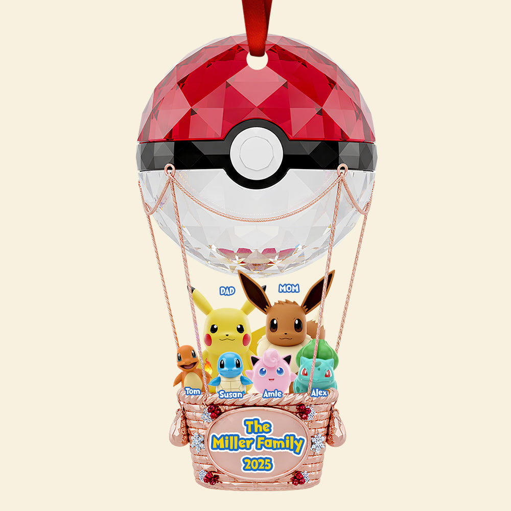 Elevate Your Family Christmas Spirit With Our Personalized Hot Air Balloon Ornament - Image 3