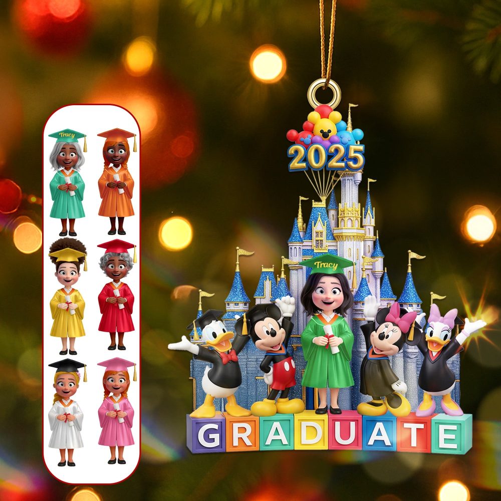 Celebrate Your Grad - Personalized Graduation Christmas Ornament - Image 2