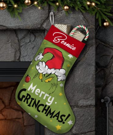 Grinch Merry Grinchmas - Personalized Stole Christmas Christmas Stockings