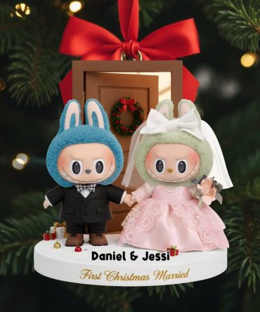 Cherish Your Love: First Christmas Together Ornament - Personalized Gift For Newlyweds