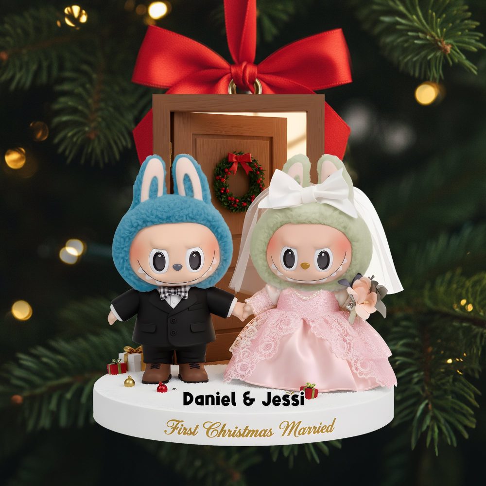 Cherish Your Love: First Christmas Together Ornament - Personalized Gift For Newlyweds