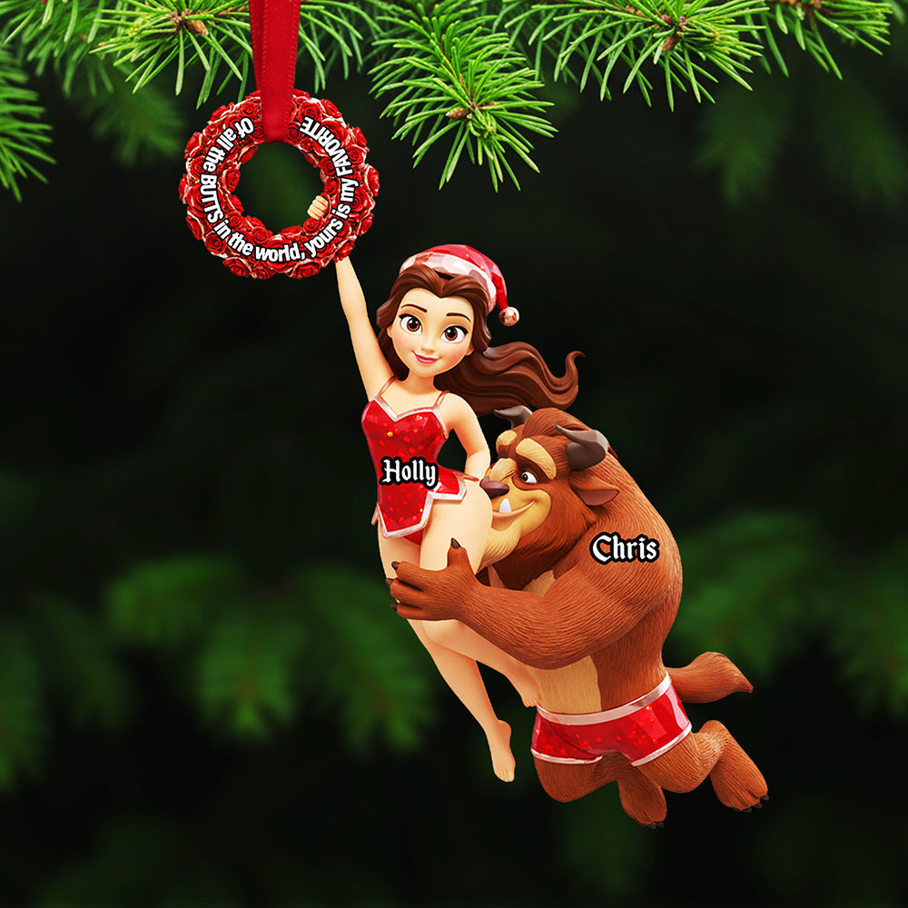 Celebrate Love With A Twist - Personalized Naughty Couple Acrylic Ornament