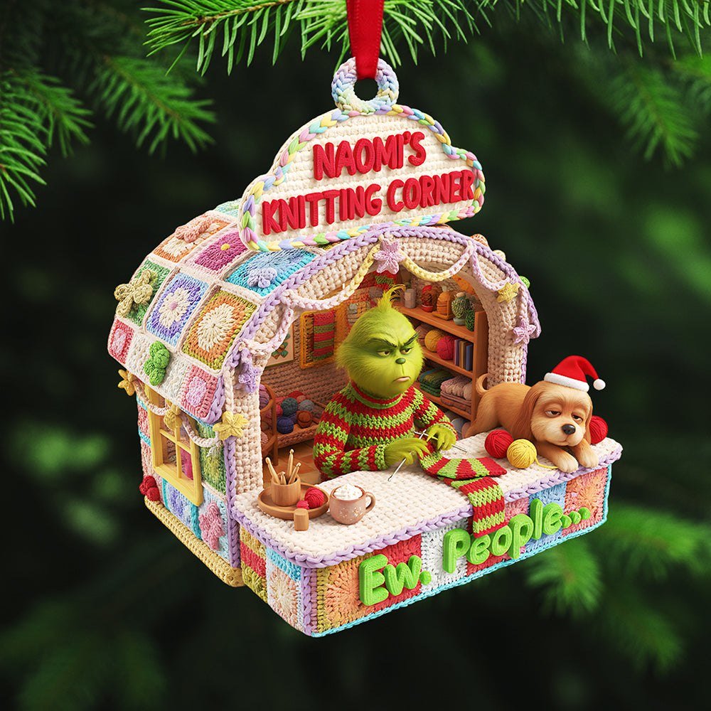Ew. People - Personalized Christmas Ornament For Knitting Lovers - Image 2