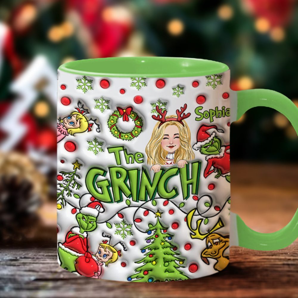 Grinch Any Name - Personalized Accent Mug
