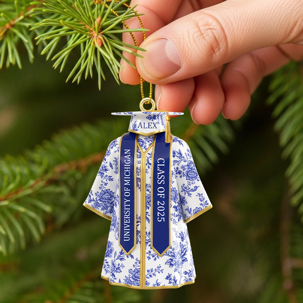 Personalized Gifts For Graduate Christmas Toile De Jouy Ornament 01Pgtn050925 Graduation Gifts