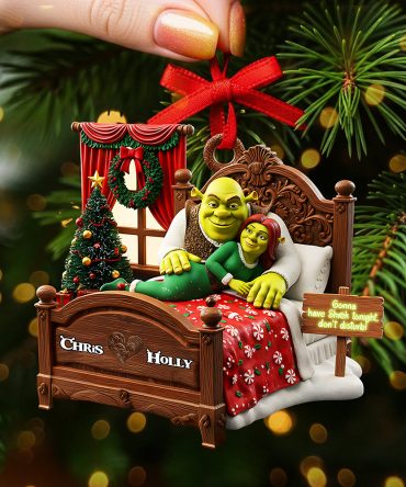 Personalized Gifts For Christmas Naughty Couple Acrylic Ornament 03Kita120925