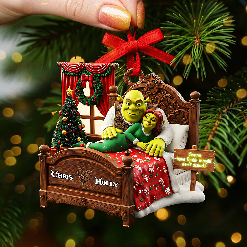 Personalized Gifts For Christmas Naughty Couple Acrylic Ornament 03Kita120925