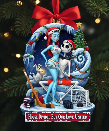 Couple'S Hearts United Ornament - Personalized Gift For Couples 03Hulu290925