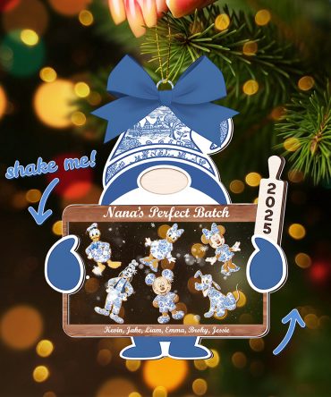 Layered Christmas Grandma Mommy Toile De Jouy Shaker Ornament 04Pgta240925