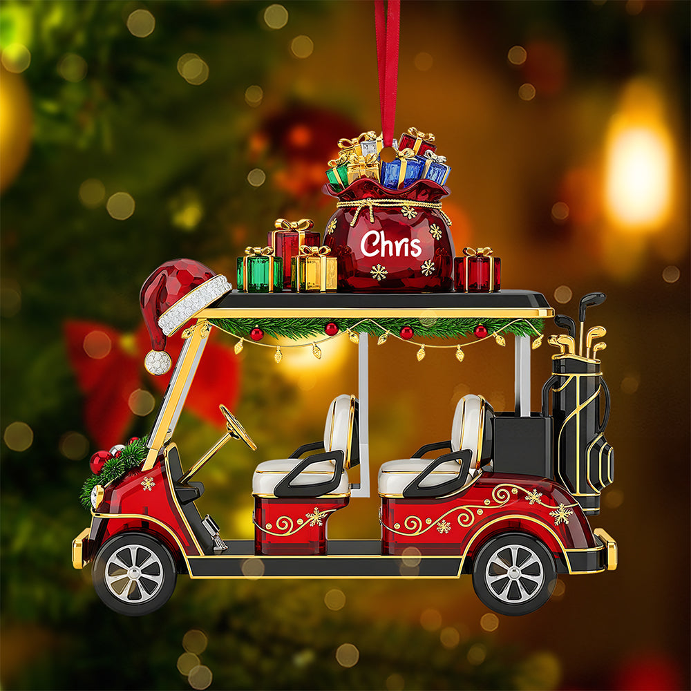 Golf Cart Ornament - Personalized Gifts For Golf Lovers 01Ohta180825