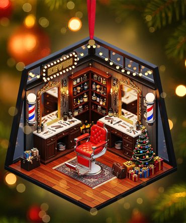 Barber Shop Miniature Ornament - Personalized Gifts For Barbers 04Pgta120825