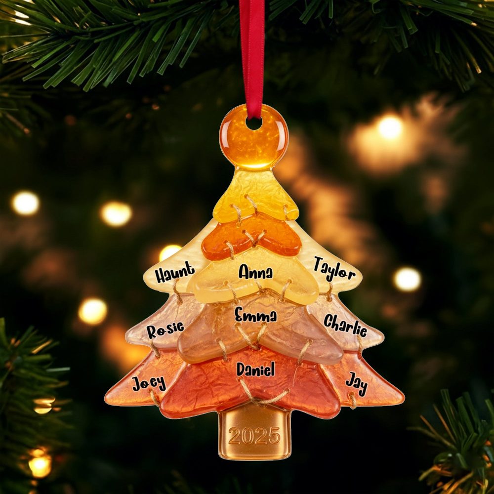 Family Tree Ornament - Personalized Gifts For Family 05Tglu151025