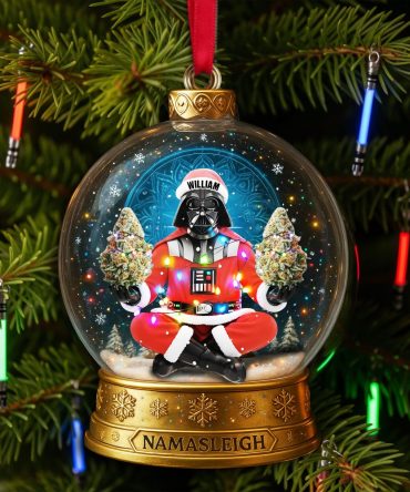 Cosmic Festive Santa Ornament - Personalized Christmas Gift For Stoners 02Tolu290825