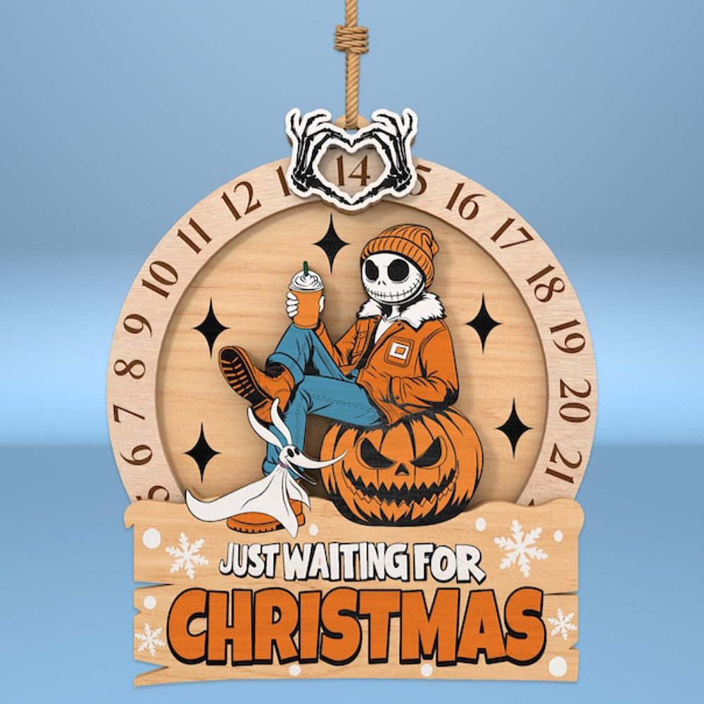 Funny Gifts For Christmas Lovers Ornament 50Acxx280824 Just Waiting For Christmas - Image 2