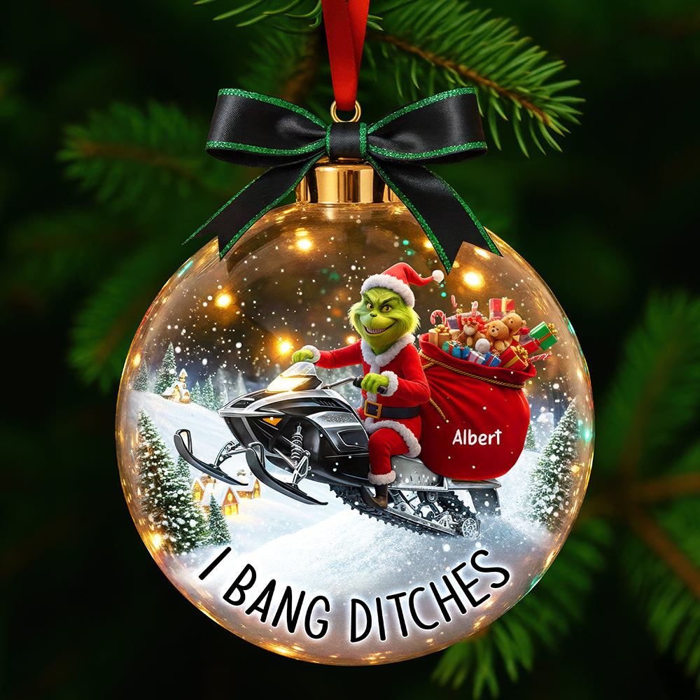 Snowmobile Adventure Christmas Ornament - Personalized Gifts For Fans 03Paqn250925