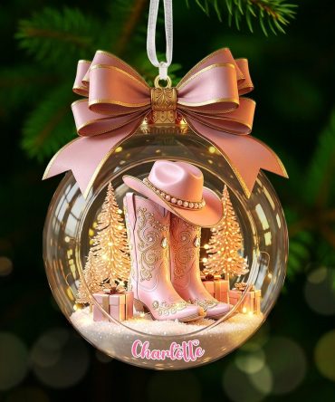 Cowgirl Custom Shape Acrylic Ornament - Personalized Gifts For Cowgirl Christmas Ornament 03Pgmg091025