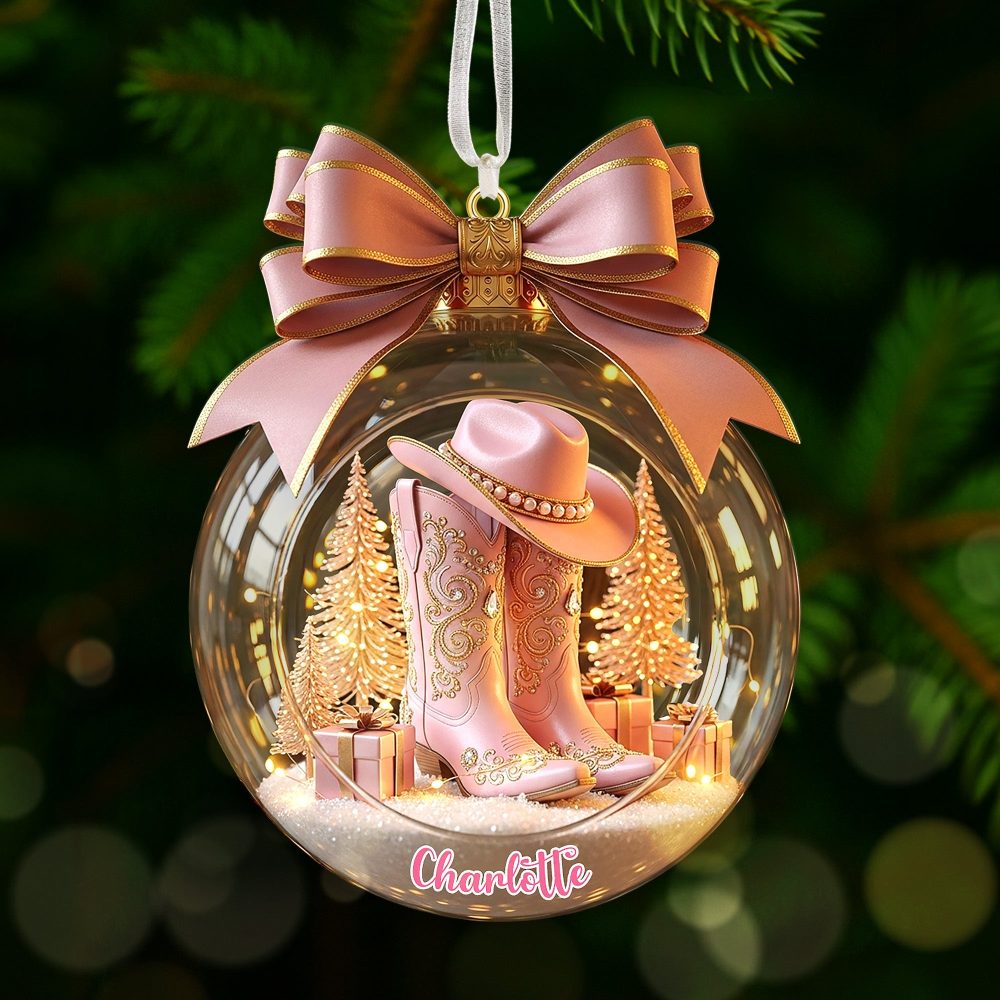 Cowgirl Custom Shape Acrylic Ornament - Personalized Gifts For Cowgirl Christmas Ornament 03Pgmg091025
