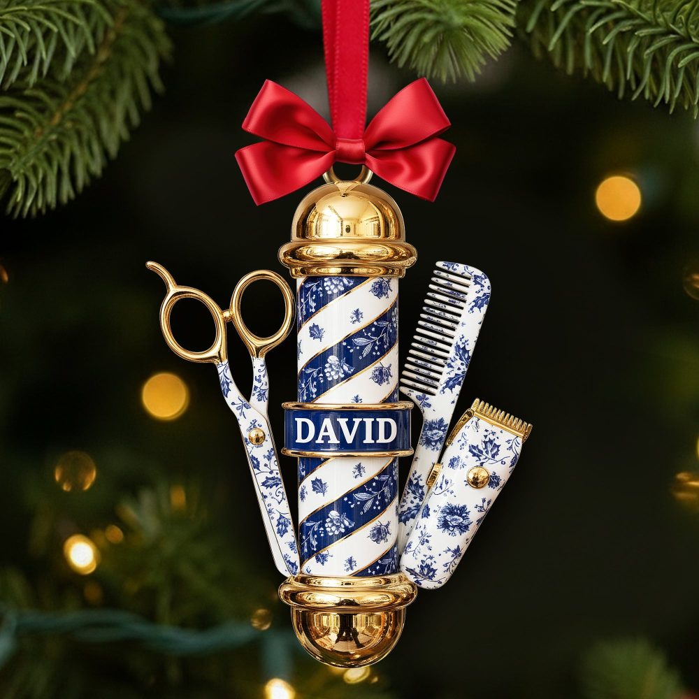 Barber'S Essentials Ornament - Personalized Gifts For Barber 01Pglu111025