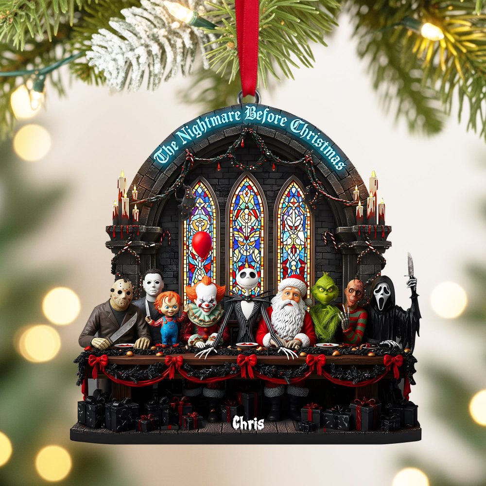 The Nightmare Feast Christmas Ornament Personalized Gifts For Horror Fans 03Palu061025