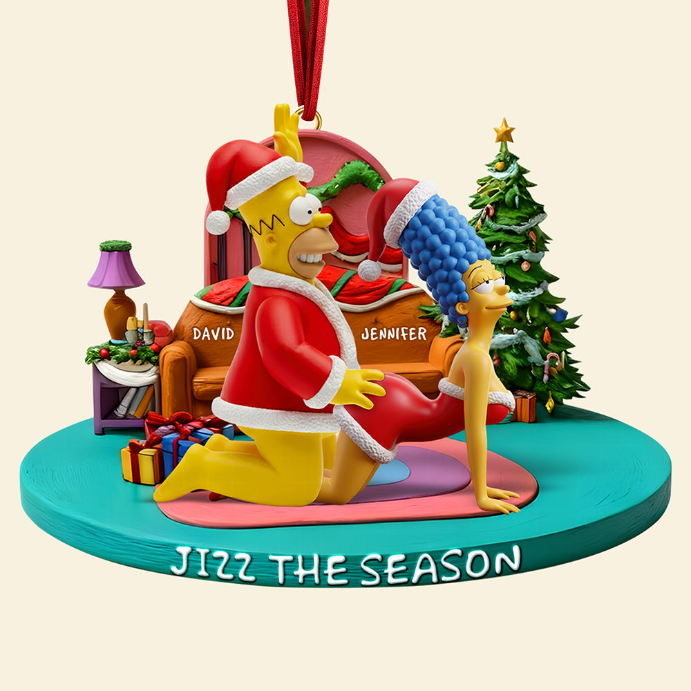 Mischievous Couple Fun Christmas Ornament – Personalized Gifts For Couple 02Qhqn160925 - Image 4